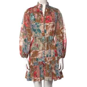 Beulah printed drop waist button front dress NWOT